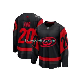 Pánské Hokejový Dres Carolina Hurricanes Sebastian Aho 20 Adidas 2023 NHL Stadium Series Černá Authentic
